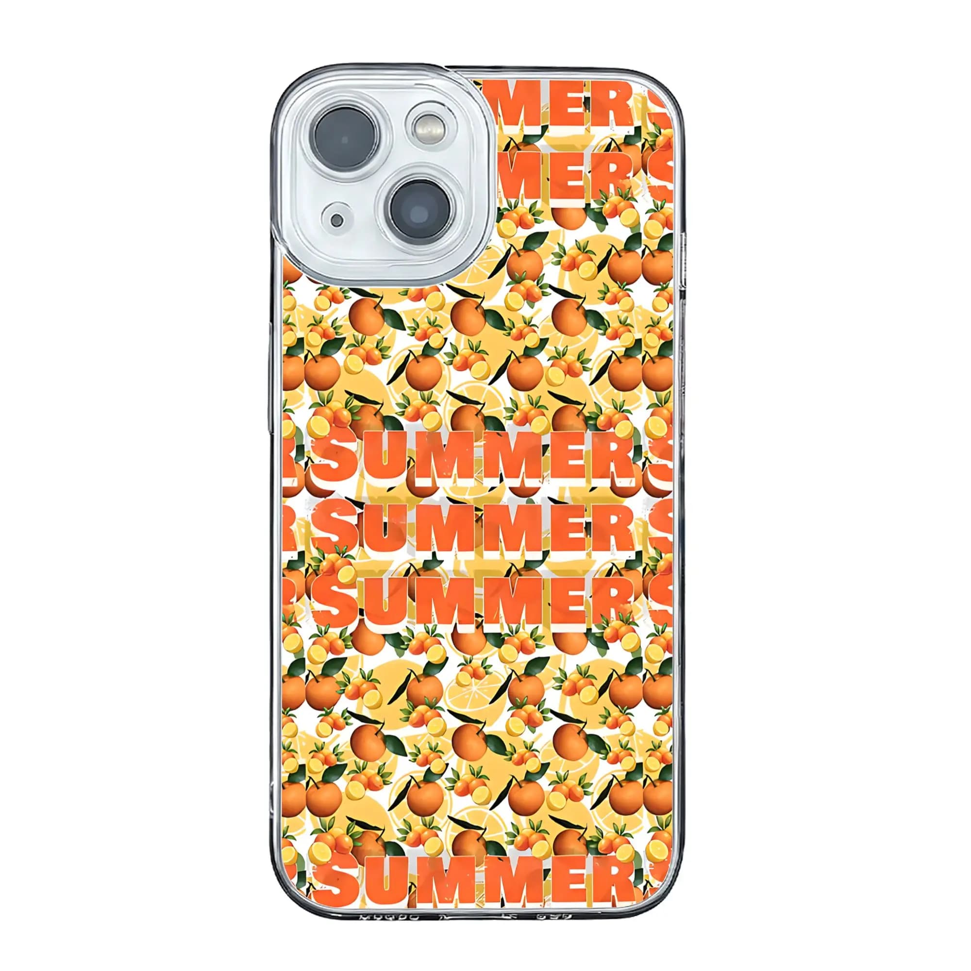 Cover per iPhone 17 16 15 14 13 12 11 Pro Max con motivo estivo vivace e agrumi, anti-collisione