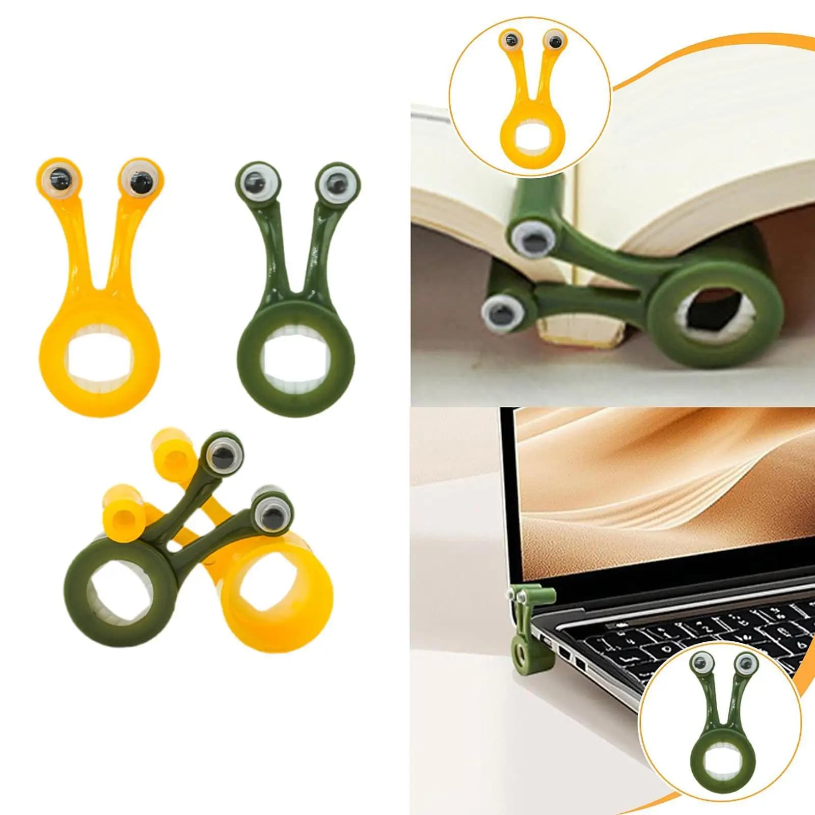 2 supports for snail-shaped monitors, creative, safe, for tablets, anti-slip, for laptop, for business travel, office, travel, home, gift