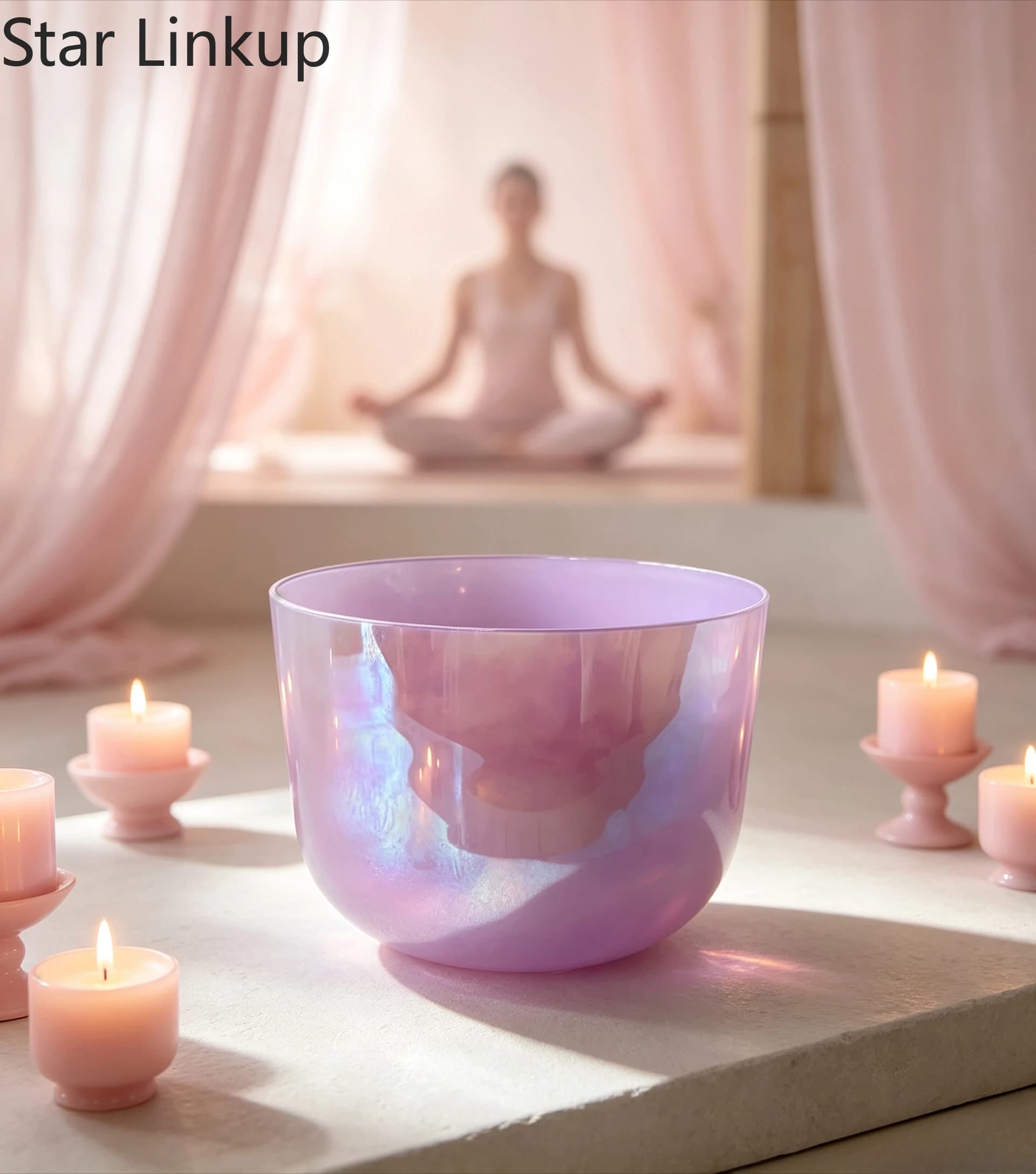 Star Linkup Violet Quartz Singing Bowl, Accurate 432Hz 3rd Octave B Tone, Ideal for Crown Chakra Activation, Energy Alignment & Musical Sound Healing Therapy