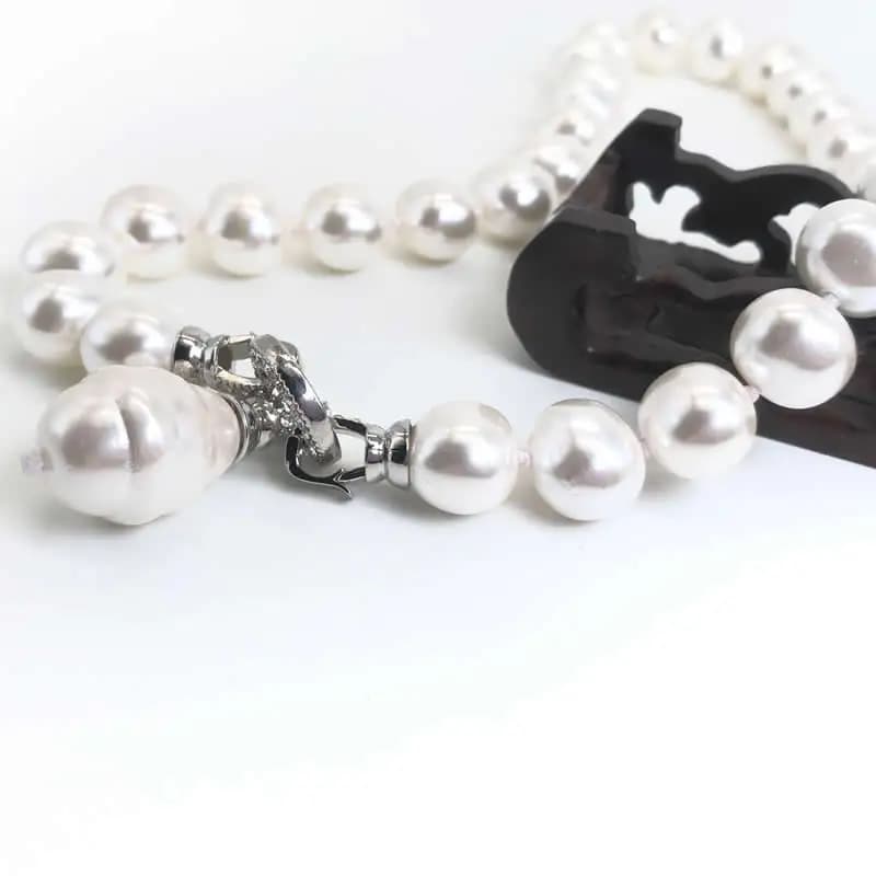 New Beautiful Charming Pretty Tribe 12-15mm Multicolor Sea Shell Pearl Necklace Fashion Jewelry Gifts For Girl Women 18" AAA