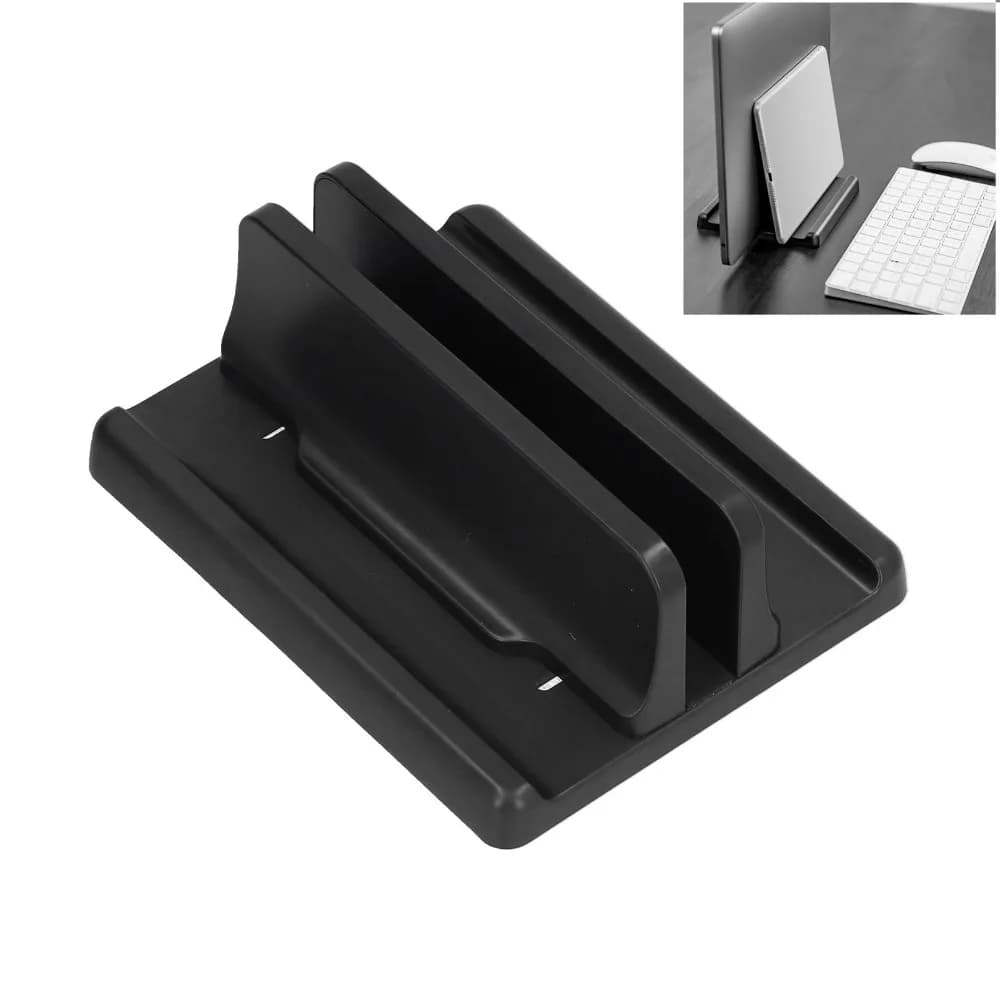 Plastic Vertical Laptop Stand Black Different Specifications Laptop Holder Organizer Notebook Stand Base Home Office Use
