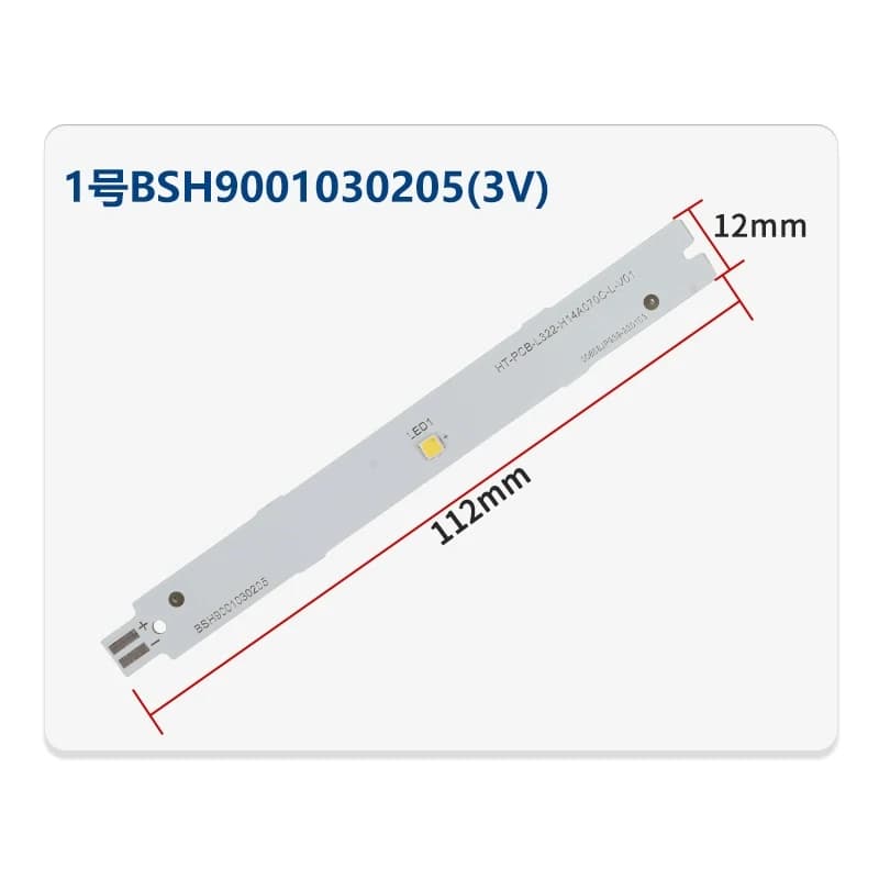 1Pcs BSH 9001030205 3V Refrigeration Lighting LED Strip For Siemens Bosch Refrigerator Parts