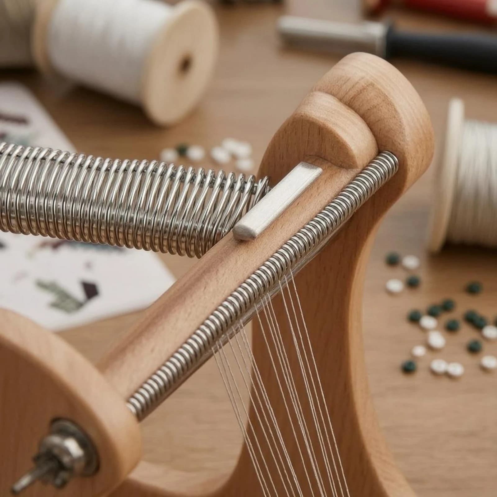 Bead Weaving Loom Coil Tension Bracelet Weaving Loom Handicraft Tool Tabletop Sturdy for DIY Crafters