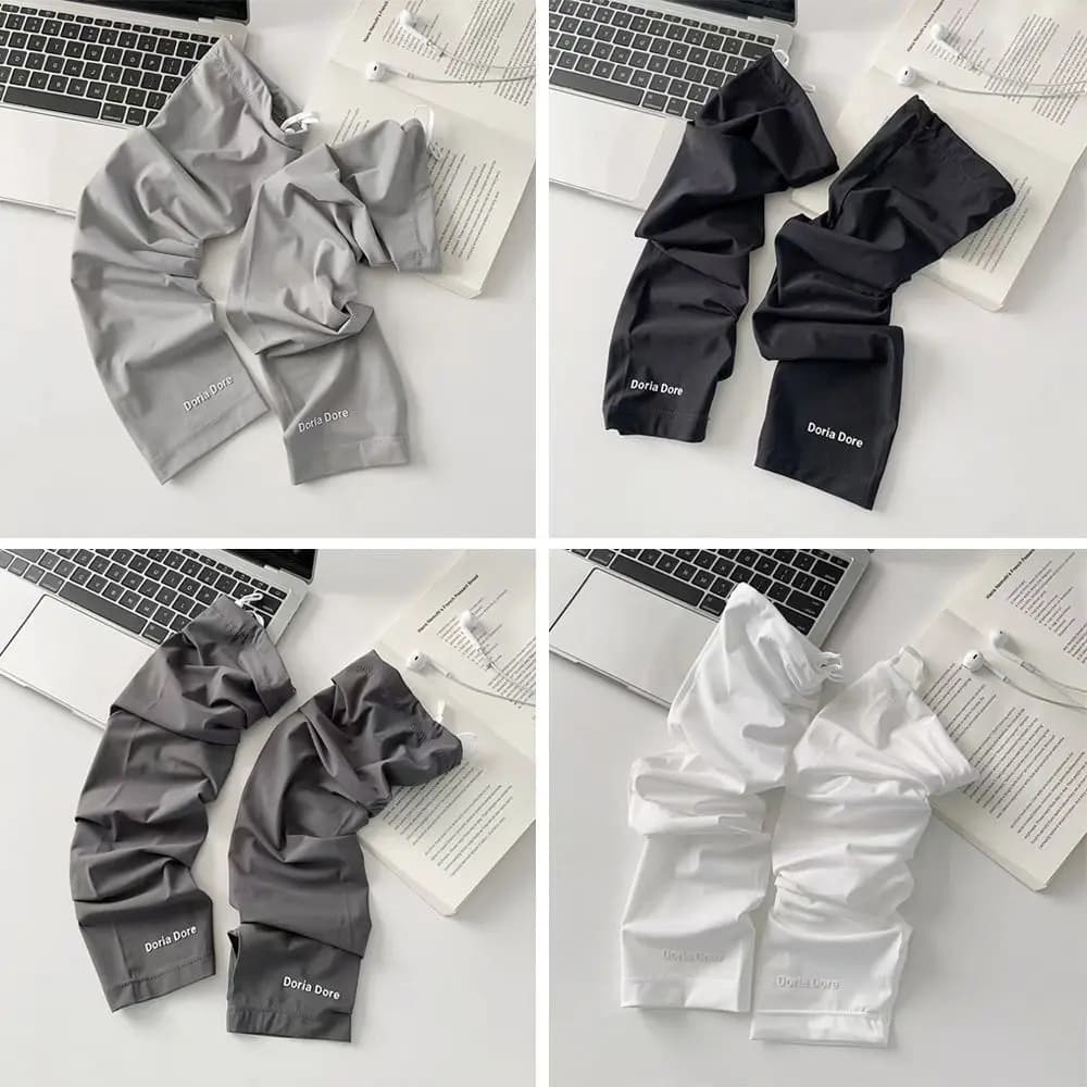 1Pair Cooling Summer Arm Sleeves Ice Silk Sports Sun Protection Arm Cover Basketball Running Cycling Driving Gloves Men Women