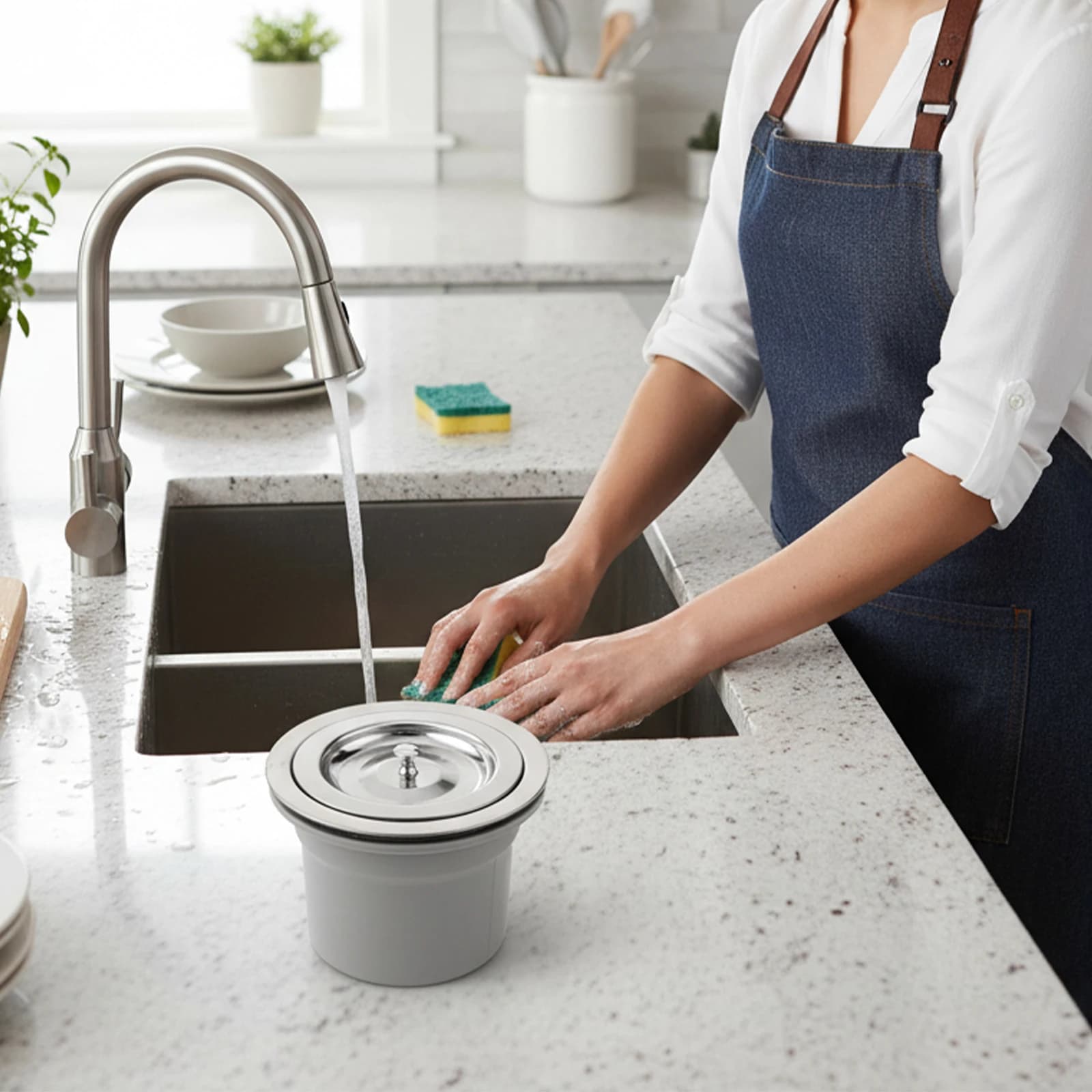 Installazione semplice Cestello di scarico Lavello Filtro di scarico Cestello Scolapiatti Kit di rifiuti Occupato Ambiente cucina Installazione senza problemi