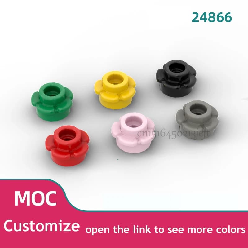 500PCS Flower 1x1 Plant Building Blocks MOC Parts giocattoli creativi per bambini alberi fai da te educativi compatibili 24866