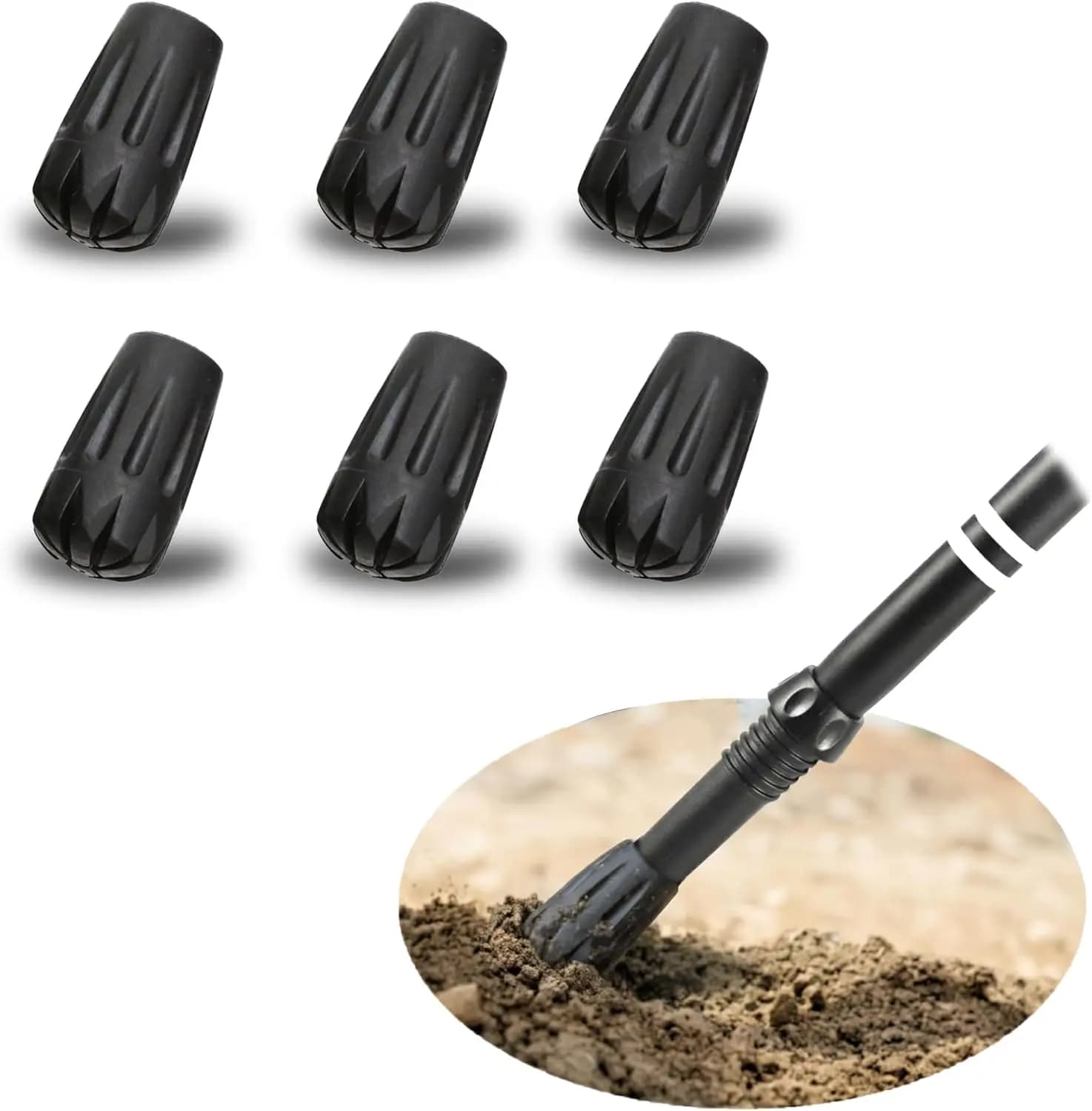 Puntali Universali per Bastoncini da Trekking - Diametro Foro 11mm, Protezioni Sostitutive Durevoli per Bastoni da Escursionismo Standard