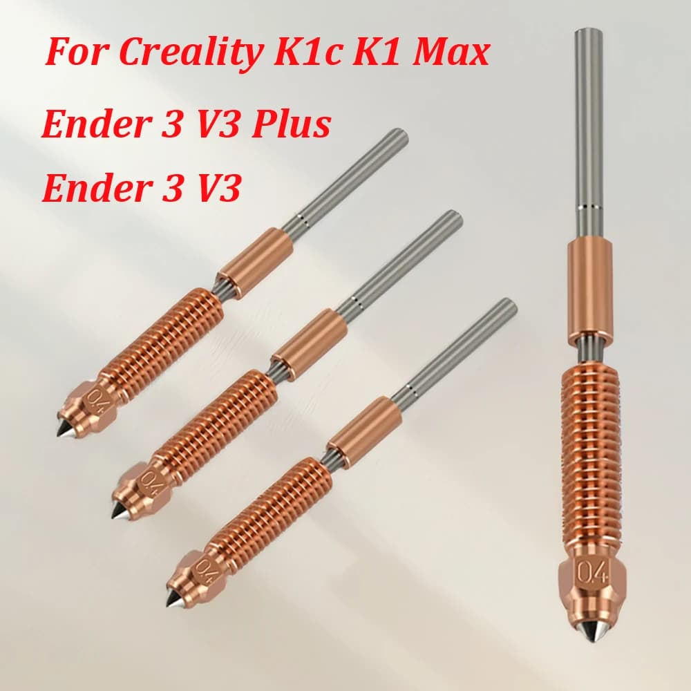 Ugello in acciaio temprato Creality K1c K1 Max, cambio rapido, tutto in uno, ad alto flusso, bimetallico, heatbreak per stampante 3D Ender 3 V3