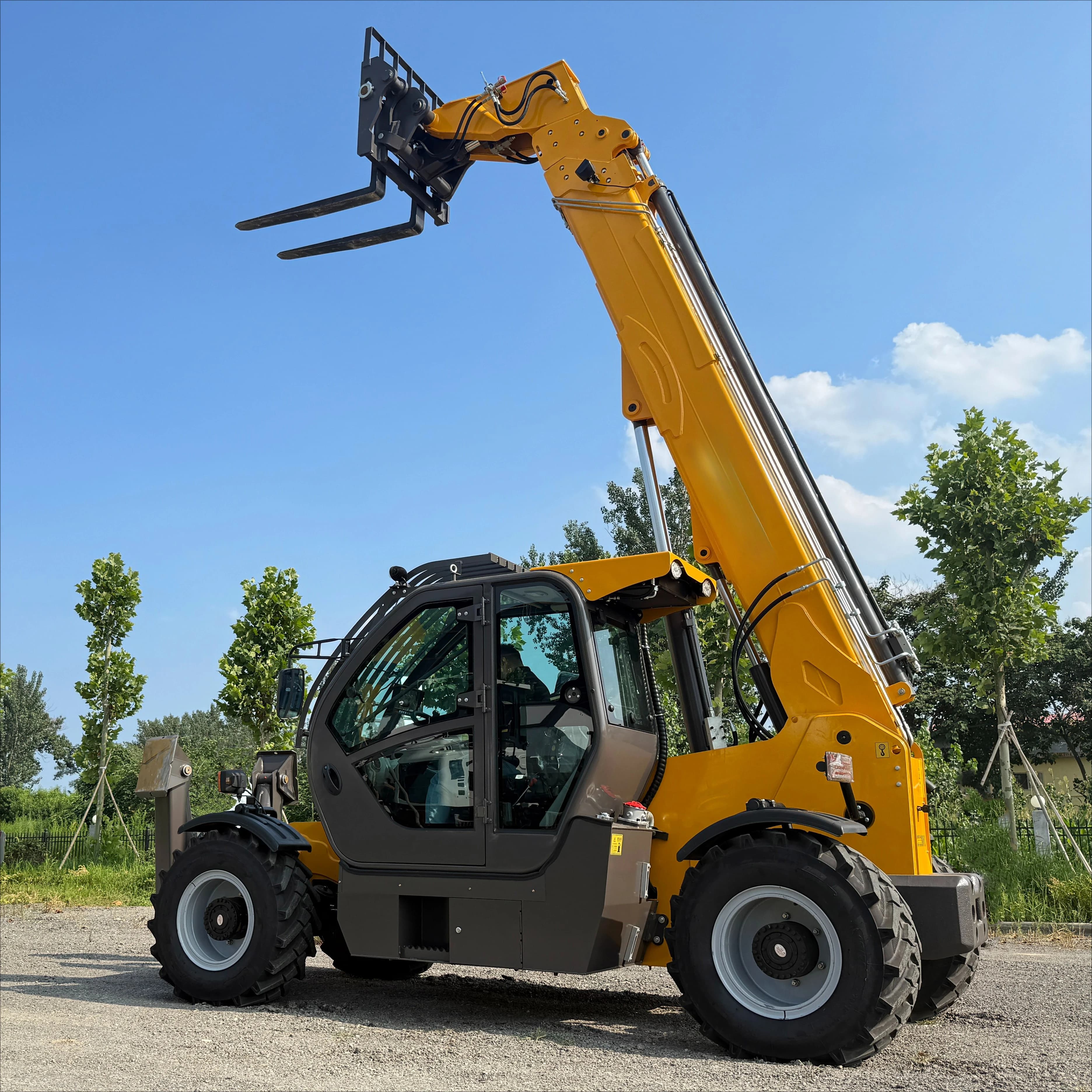 Boom Farm telescopico compatto approvato CE EPA personalizzabile