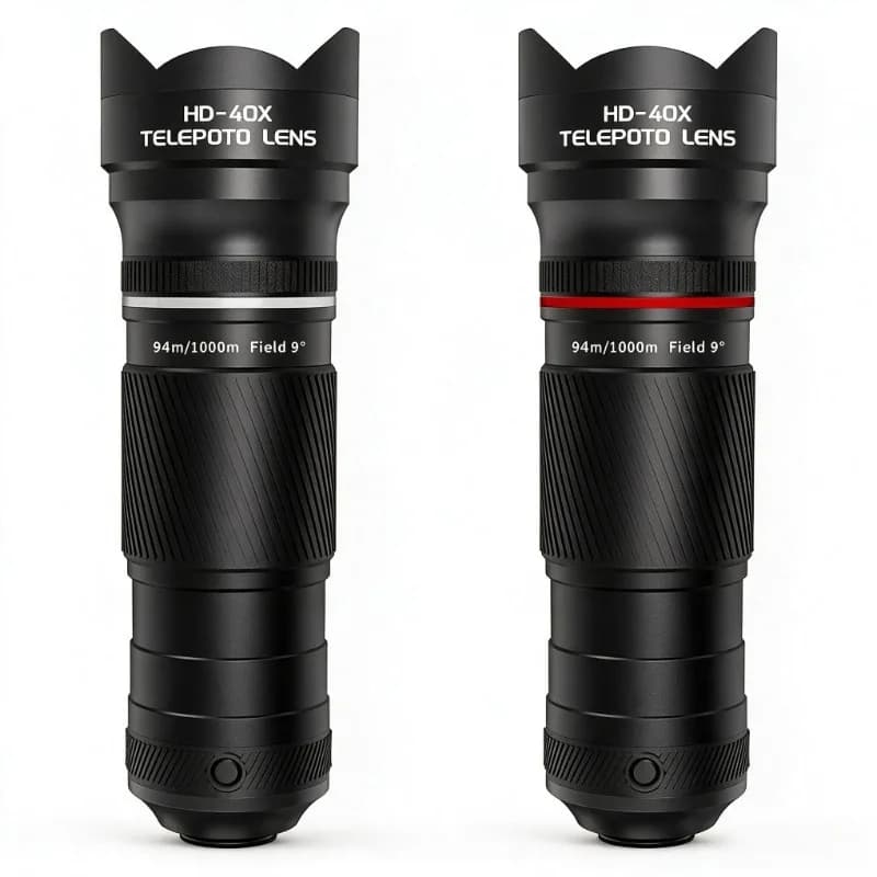 HD-40X Telephoto Lens for Smartphone Photography Concert Hunting Outdoor Long Range Viewing with Tripod