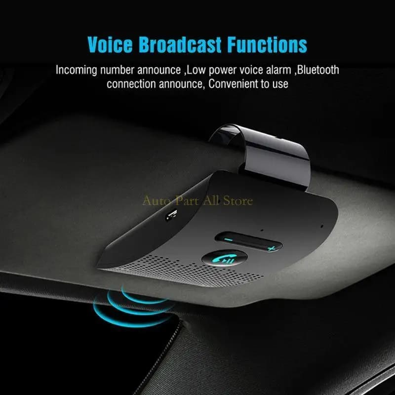 J0Ma per Sun Visor Bluetooth-Bluetooth-Handsfree Speaker Wireless Adapter Adapter Wireless Adapter Altoparlante