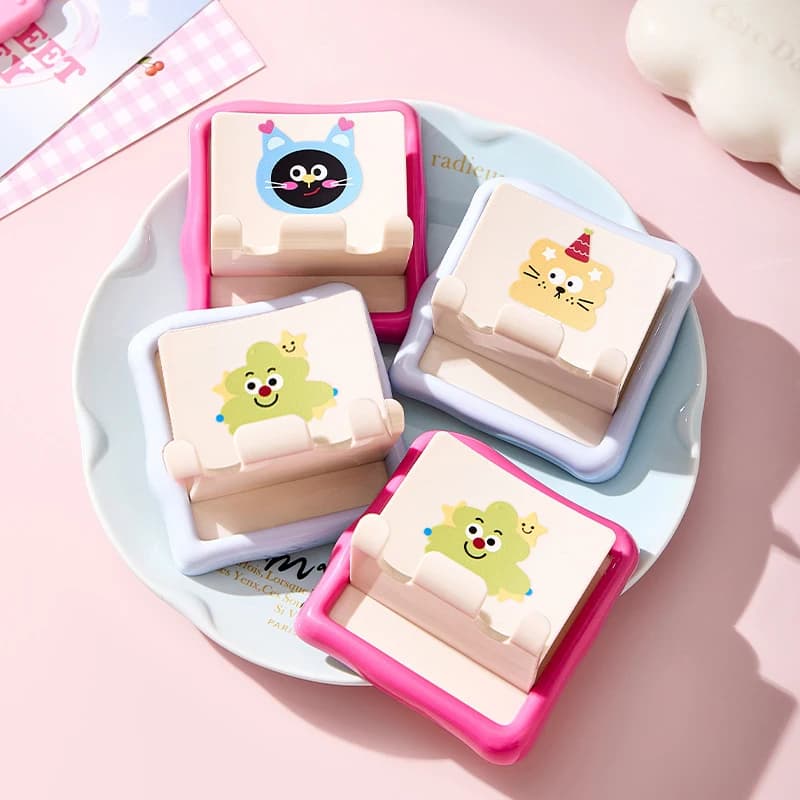【QTG332】Organizer per spazzolino da bagno Installazione semplice Disegni creativi per biscotti e gattini Porta spazzolino per la casa