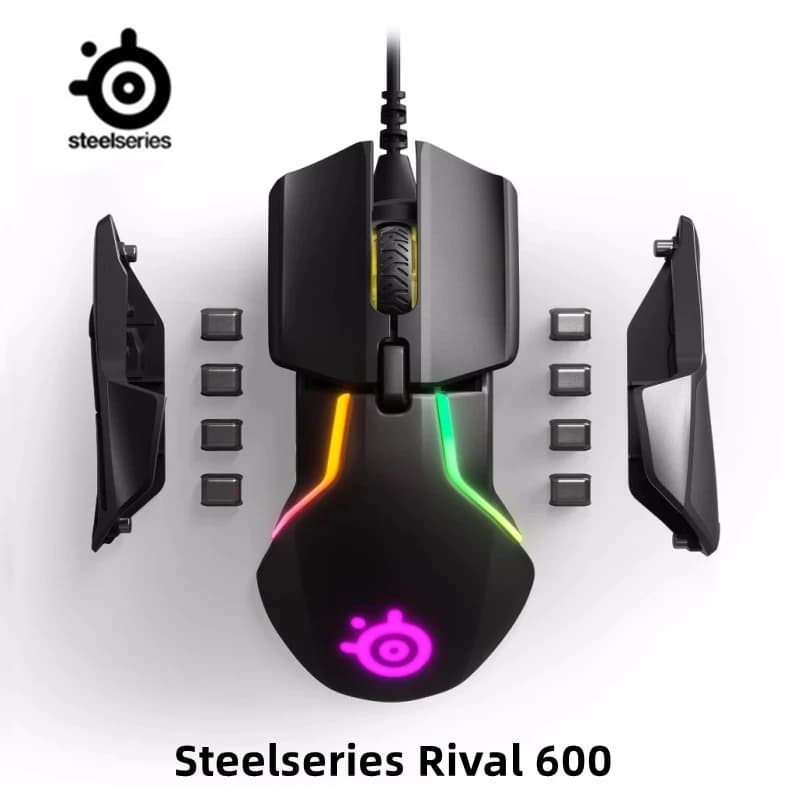 Mouse da gioco serie SteelSeries usato Rival310, Rival500, Rival600, Rival710, Rival3, Mouse da gioco serie Aerox3 con luce RGB prisma