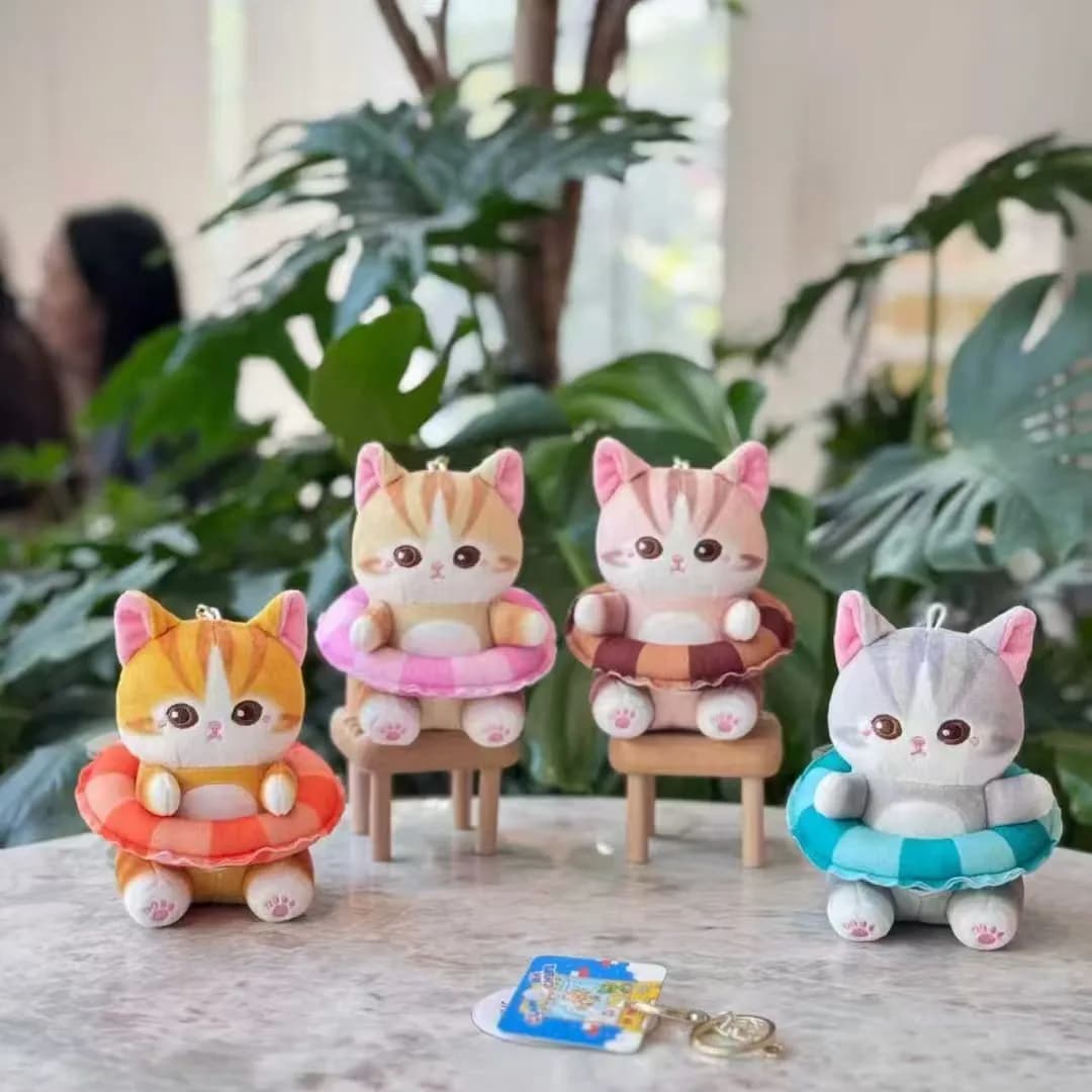 Portachiavi Peluche Mofusand da 12 cm, Personaggio Anime, Giocattoli Imbottiti, Piccolo Ciondolo, Regali di Natale e Compleanno