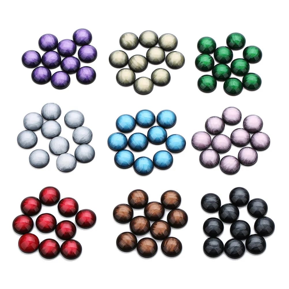 30 Pezzi Inserti in Resina a Forma di Semicerchio, Componenti Fai-da-Te per Gioielli, Orecchini, Gemelli, Artigianato e Decorazioni per la Casa
