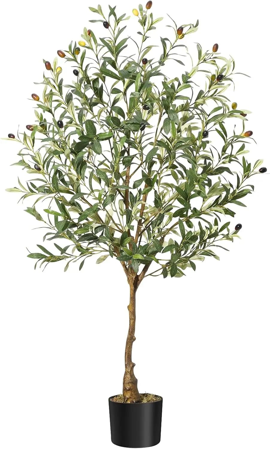 Artificial Indoor Olives, High Olive Plants, Olive Fin with Realistic Throne, Leaves, Fruit for Home Decoration