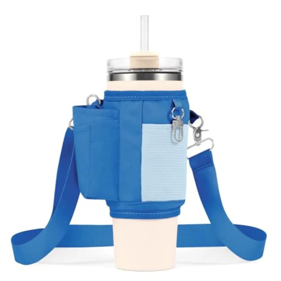 All Day Quencher Carry All for Stanley/ Tumbler, Crossbody Bag with Phone Holder and Strap, Water Bottle Carrier Bag