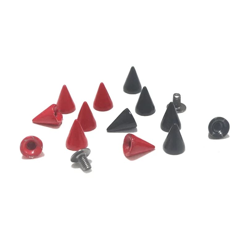 100set 7x10mm verniciato Punk Spike cono Spots borchie in metallo Spikes Leathercraft Rivet vestiti borse cintura collari per animali domestici