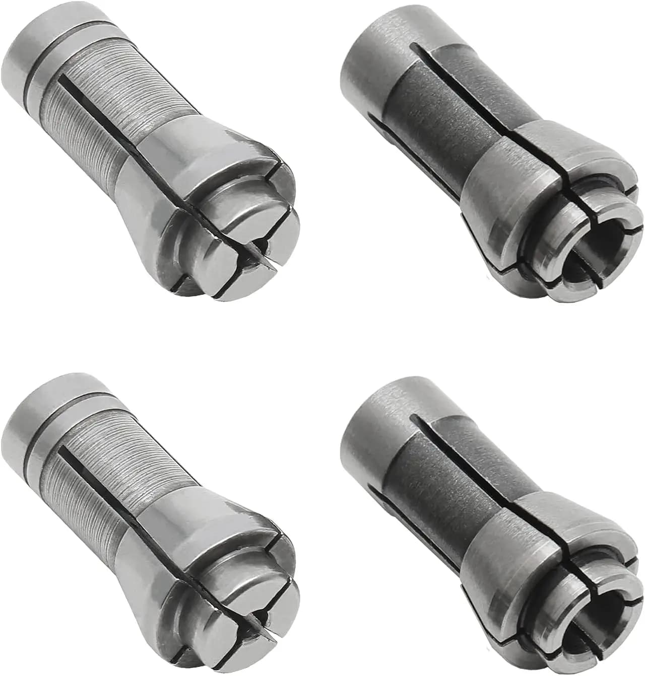 Set di 4 Pinze per Smerigliatrice, Attacchi da 1/4" e 1/8" con Pinze da 2x3mm e 2x6mm per Utensili Rotanti