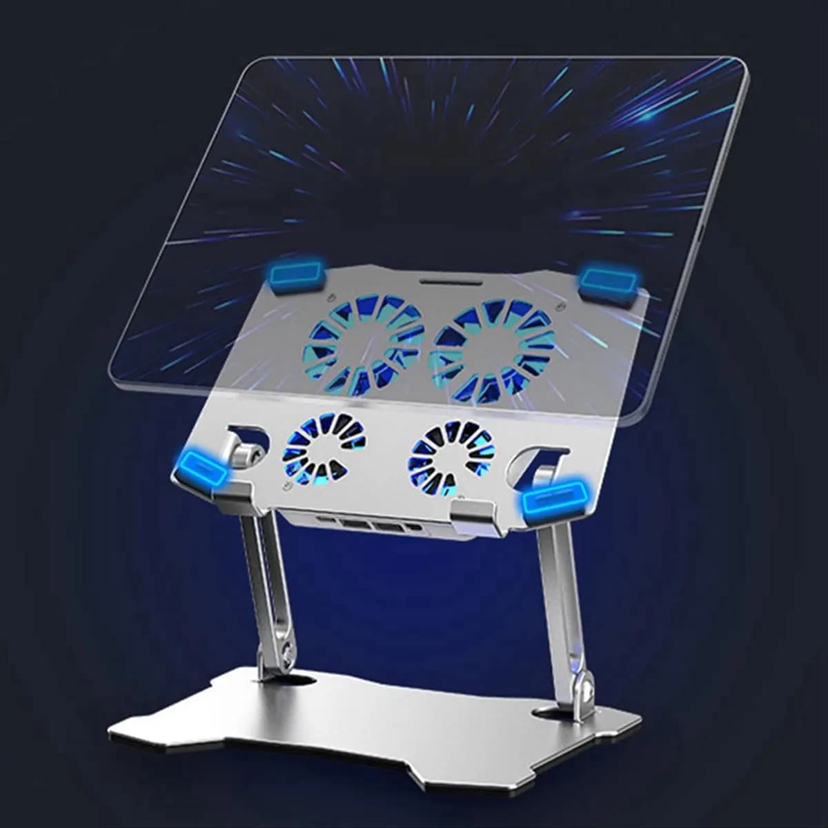 BaoBao- Tappetino di raffreddamento per laptop Supporto in alluminio regolabile Supporto per laptop portatile per tutti i tablet