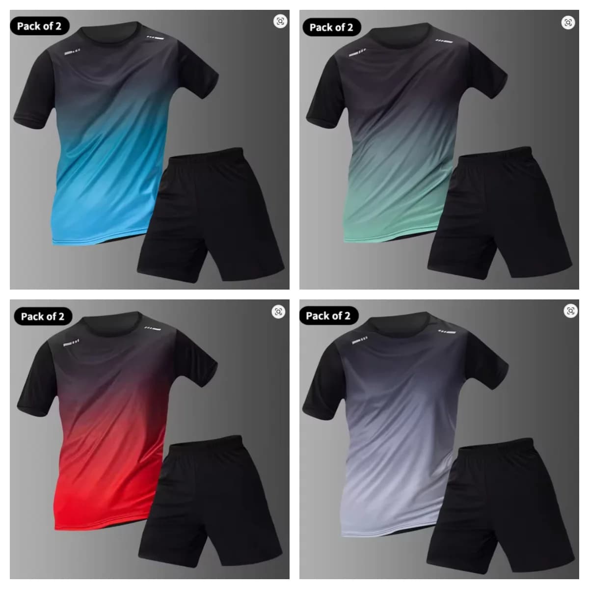 Completi casual da uomo, tute da corsa per attività all'aperto, set sportivi da viaggio, per passeggiate nel parco e in spiaggia, ad asciugatura rapida e leggeri