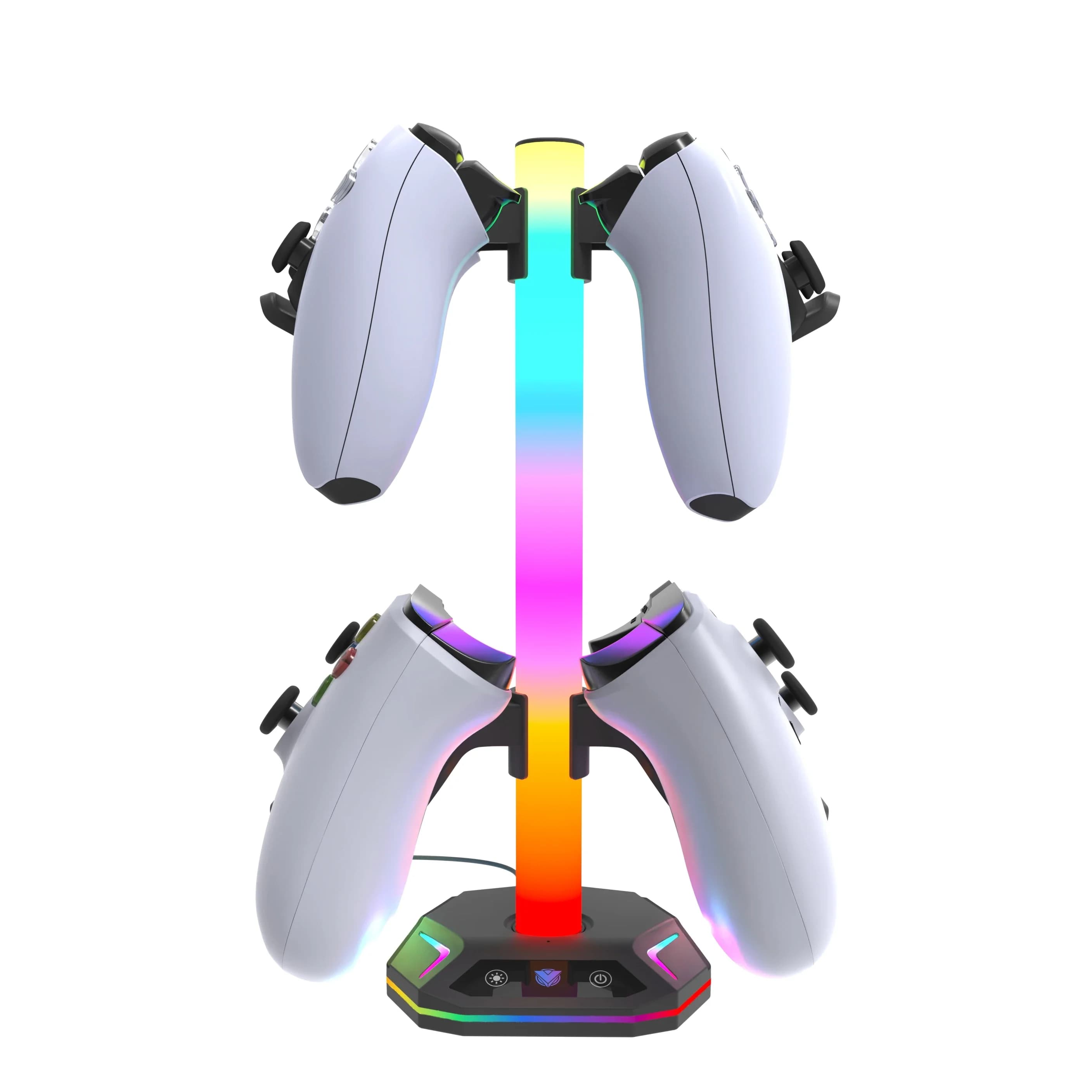Supporto per controller REMANK con luce RGB per PS5/PS5 Slim/PS4/PC/XBox - Supporto per riporre il controller e il supporto per cuffie