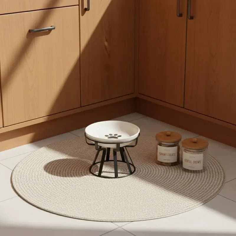 1/2Pcs Food Water Snack Feeder Stand Bowl Elevated Ceramic Pet Bowl For Cat Dog Outdoor Feeding Drinking Supplies