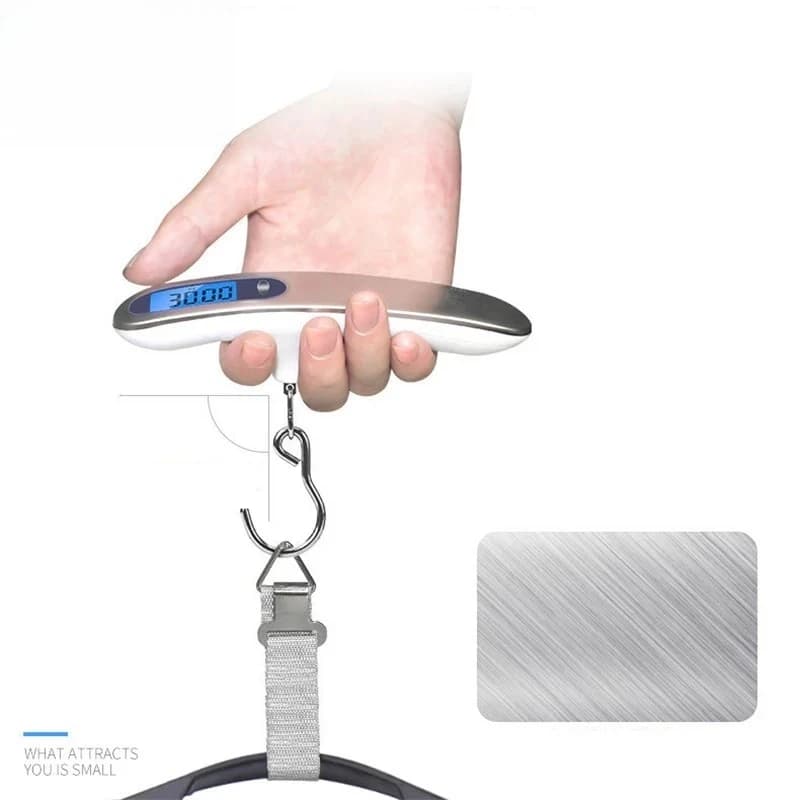 Scale Digital LCD Display 110lb/50kg Electronic Luggage Hanging Suitcase Travel Weighs Baggage Fishing Scale with Hook