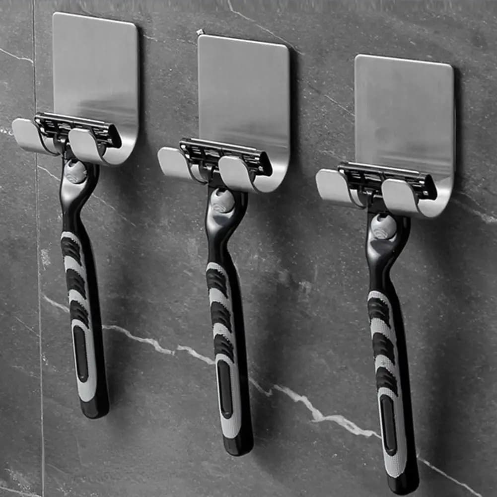 1/2/3/4pcs Razor Holder 304 Stainless Steel Men Shaving Shaver Razor Stand Shelf Shaving Razor Storage Rack Bathroom Organizer