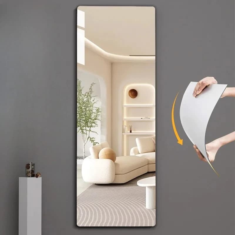 S/M/L Specchio acrilico Adesivi murali Specchi adesivi Decorazioni per il bagno Studenti Dormitorio Specchio per medicazione Decorazioni per la casa per tutto il corpo