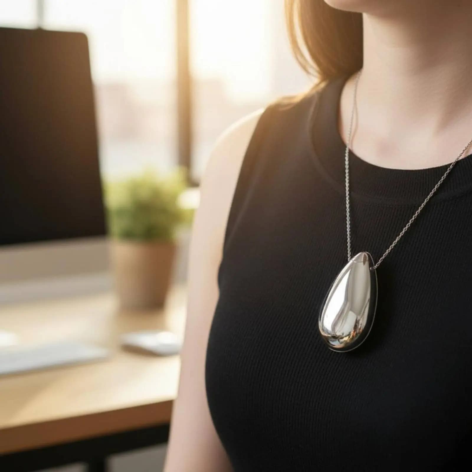 Collana purificatrice d'aria individuale, lunga durata della batteria, purificatore d'aria indossabile, mini generatore di particelle elettricamente caricate negative