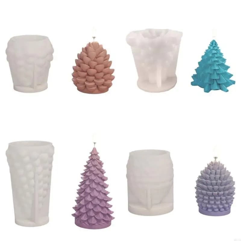 Stampi in silicone per pigne albero Natale per sapone per candele fatto a mano in resina epossidica per dolci e