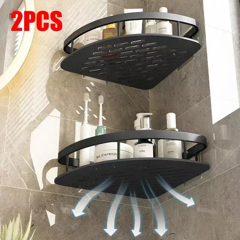 Bathroom shelf without nails, Corner shelf for Aluminium Shower, Shampoo Door, Bathroom accessories 2030