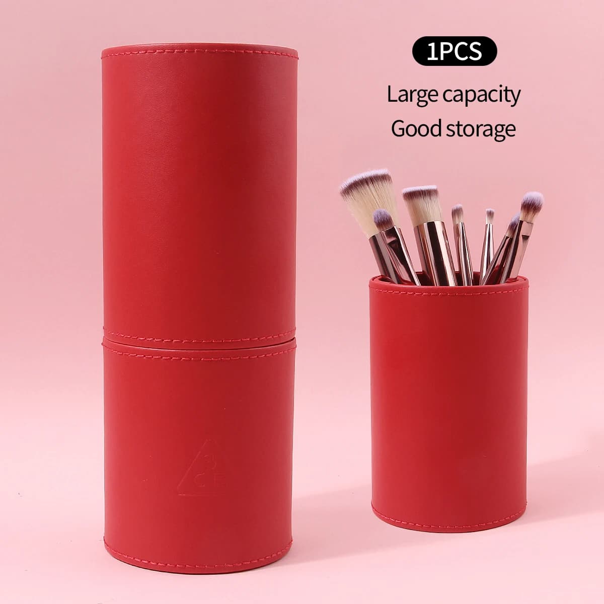 1 pezzo Contenitore rosso per pennelli da trucco, Borse per il trucco in poliuretano, Natale, decorazioni per la stanza, articoli per la casa, per esterni, unisex