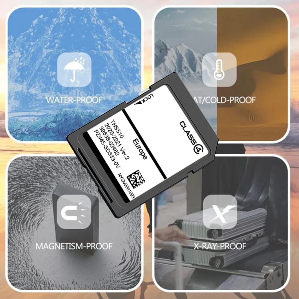Aggiorna la versione della mappa per Toyota Verso dal 2008 al 2013 Memoria SD GPS Naving Card Cover Russia UA UK Spagna Polonia