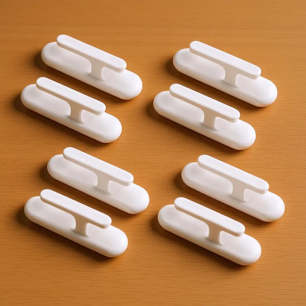 Set di 8 Ganci Adesivi per Tende, Design Senza Cuciture, Facile Installazione, Supporti per Corde di Tende per Casa