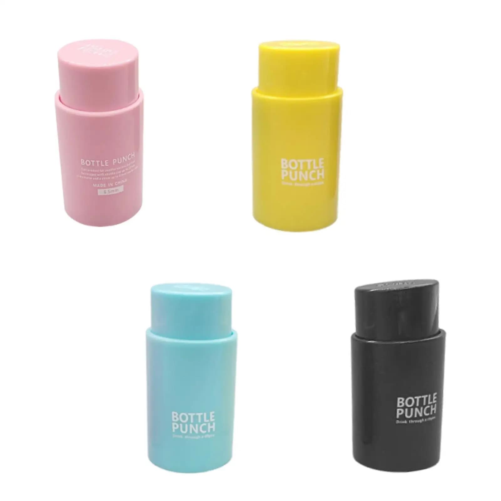 Perforatrice per tappo di bottiglia, pratica, perforatrice per coperchio per bevande con succo per coperchi, strumento di punzonatura per feste, viaggi, cucina, picnic domestico