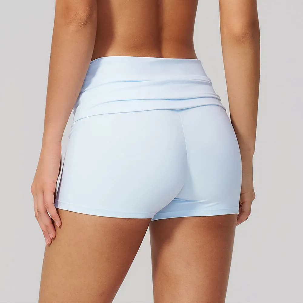 Pantaloncini Fitness Donna, Shorts Yoga, Ciclismo, Pilates, Abbigliamento Sportivo, Vita Alta, Effetto Push-Up, Leggings Palestra, Pantaloncini Sexy da Allenamento