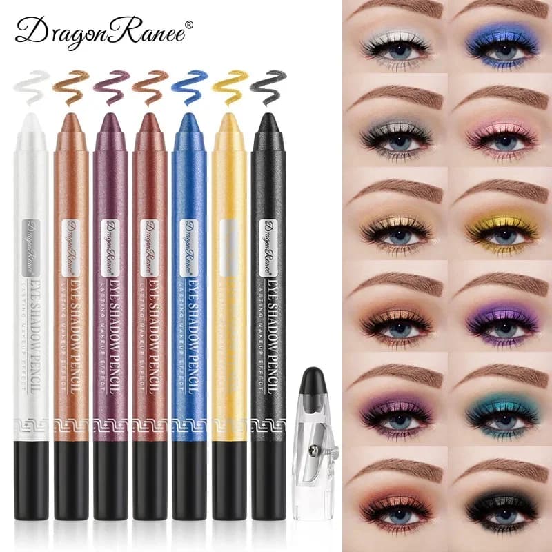 12 Color Glitter Shimmer Shade Pen Waterproof Female Umbrella Glossy Glossy with Temperamatitis