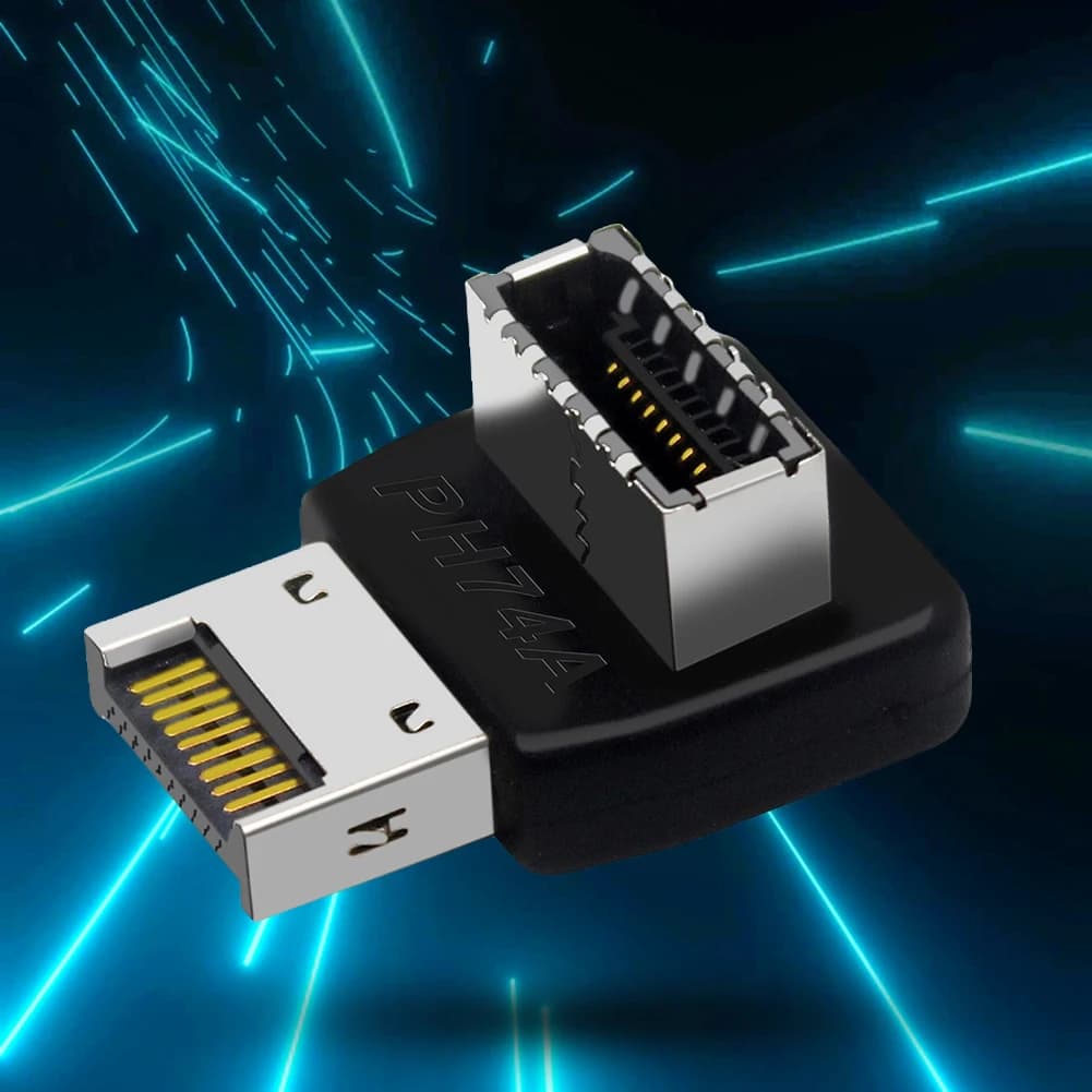 Front TYPE C Socket USB Front Panel Adapter Vertical Type E Header Converter for PC Motherboard Internal Connector