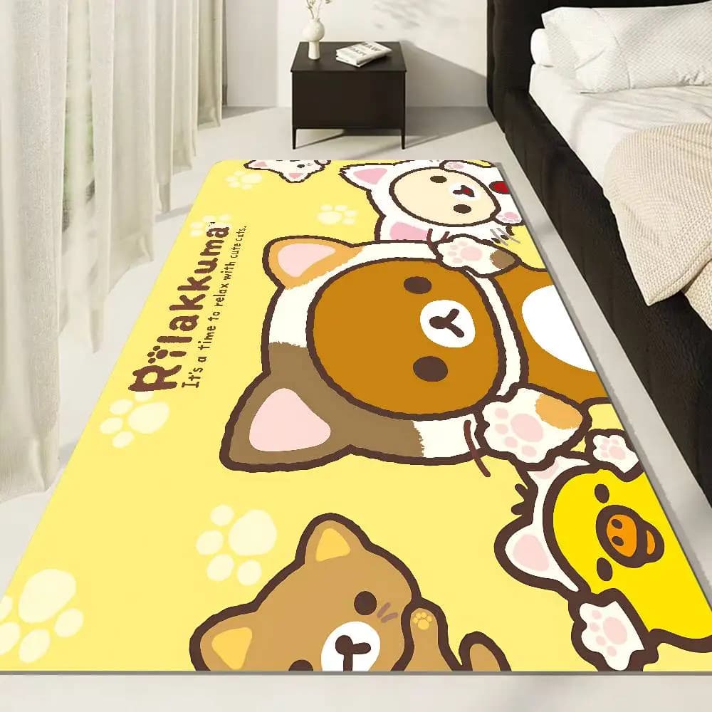 Popolare Tappetino Antiscivolo R-Rilakkumas a Forma di Orso per Cameretta Bambini, Decorazione per Camera da Letto, Balcone, Soggiorno