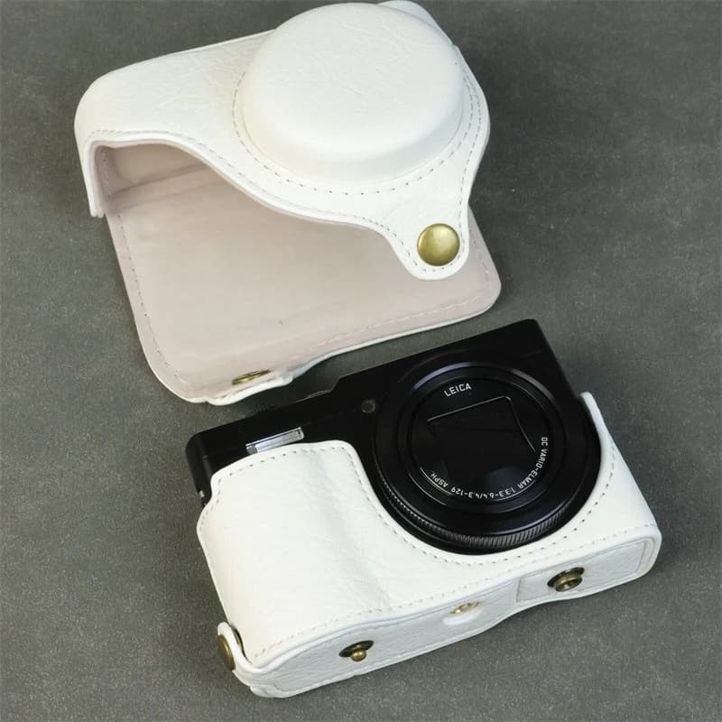 Camera leather case, protective case for Panasonic Lumix ZS99 tz99, housing with hole opening on the bottom
