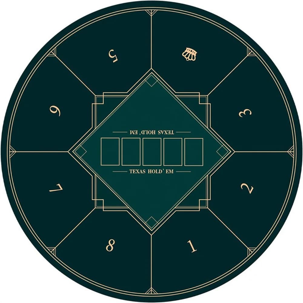 Professional Round Texas Poker Table Mat Games Tablecloth Rubber Casino Mat Entertainment Portable Mahjong Board Accessories