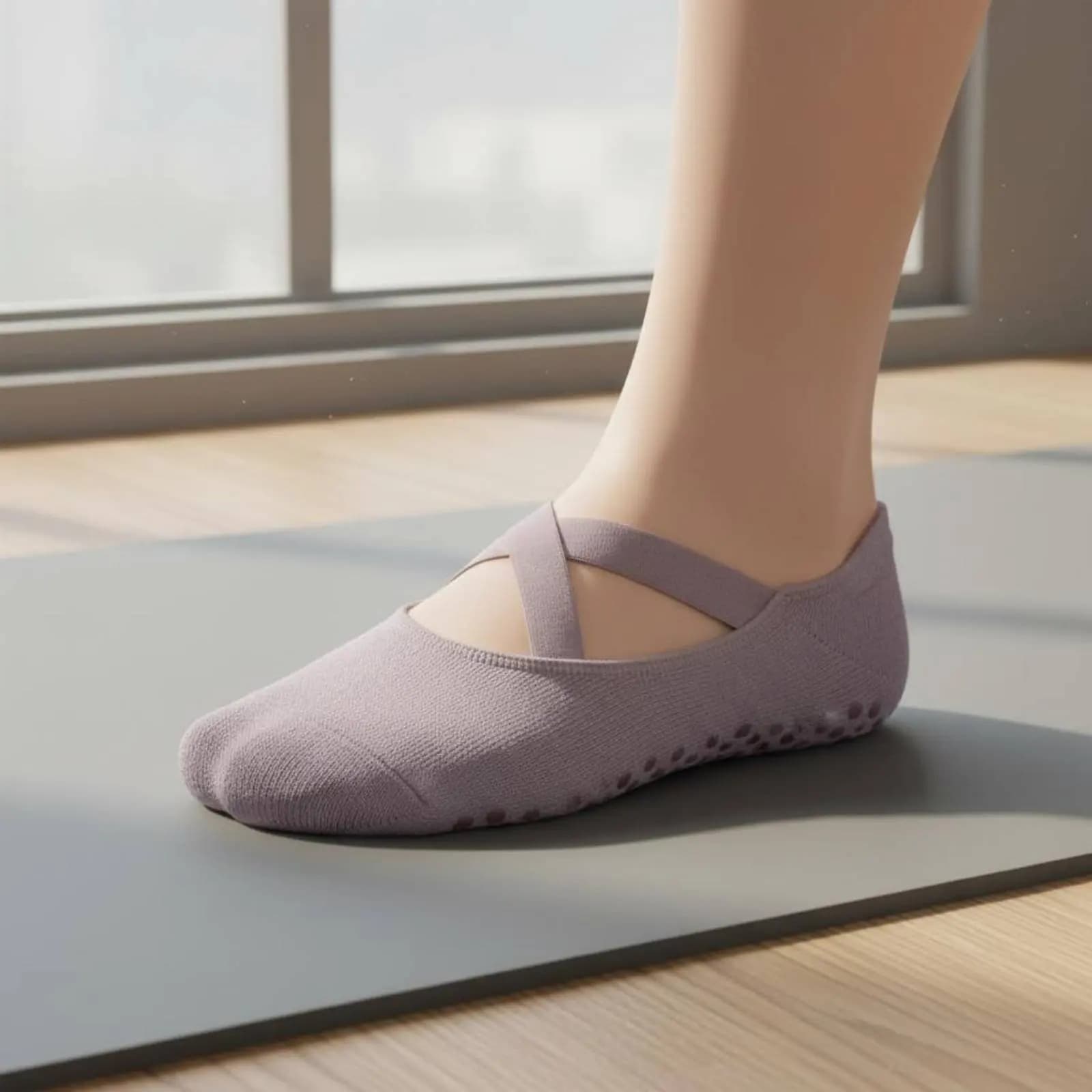 Calzini fitness antiscivolo, calzini traspiranti antiscivolo per pilates, igienici e di lunga durata per le donne