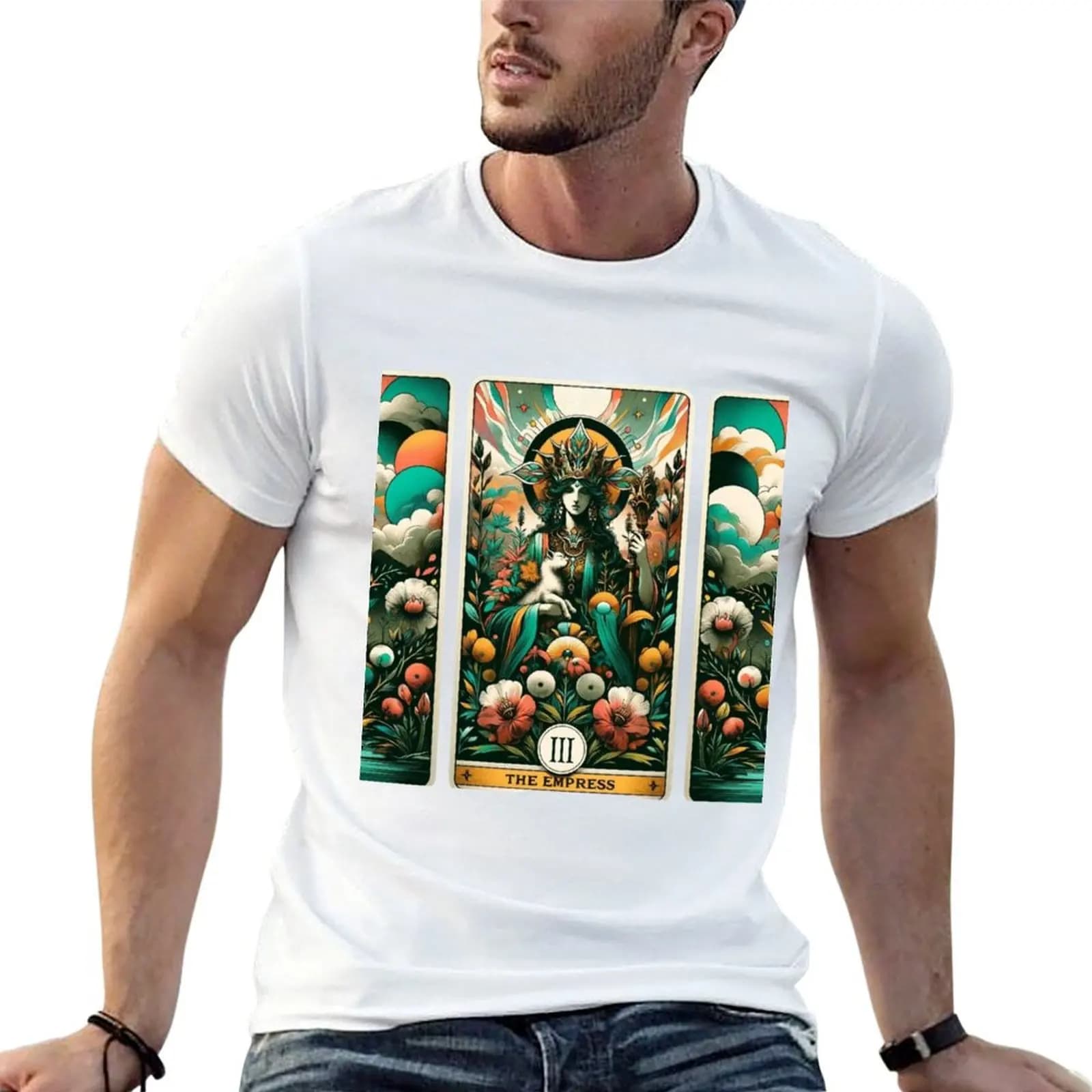 The Empress Tarot Card Illustration Artwork T-Shirt Trend Art Print T-Shirt