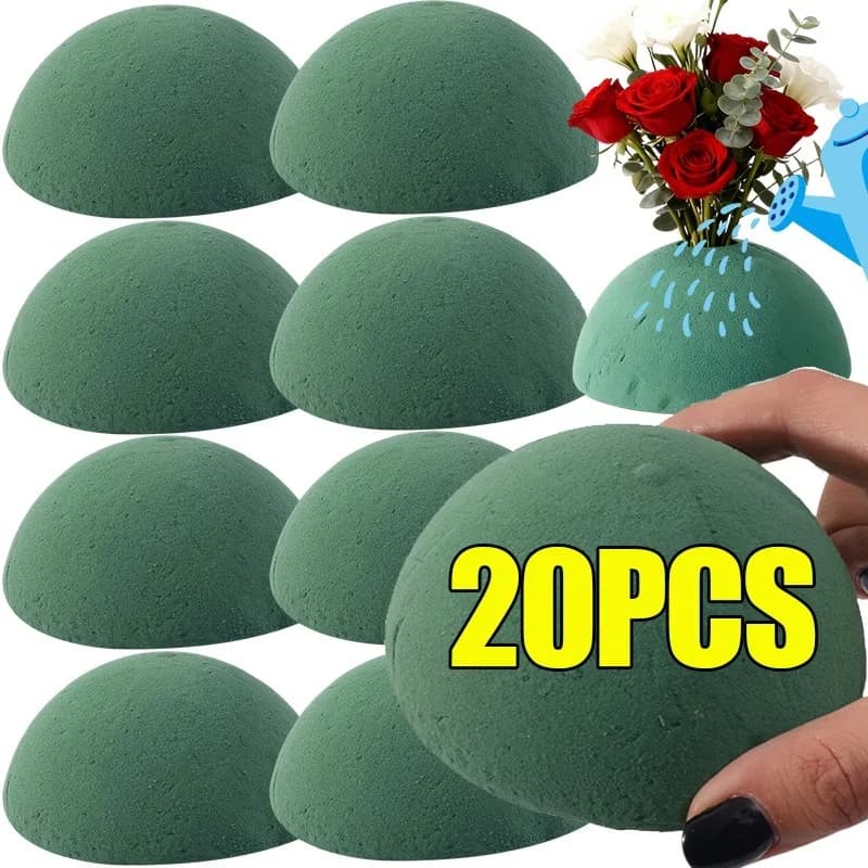 Green Floral Sponge Ball, Floral Sponge Blocks for Floral Compositions, Wedding and Party Decorations, Garden Polystyrene Bricks