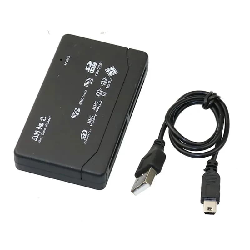 6 In 1 High Speed USB Memory Card Reader SD CF MMC XD M2 Micro Plug Play Card Reader For Digital Camera Laptop MP3 Desktop PC