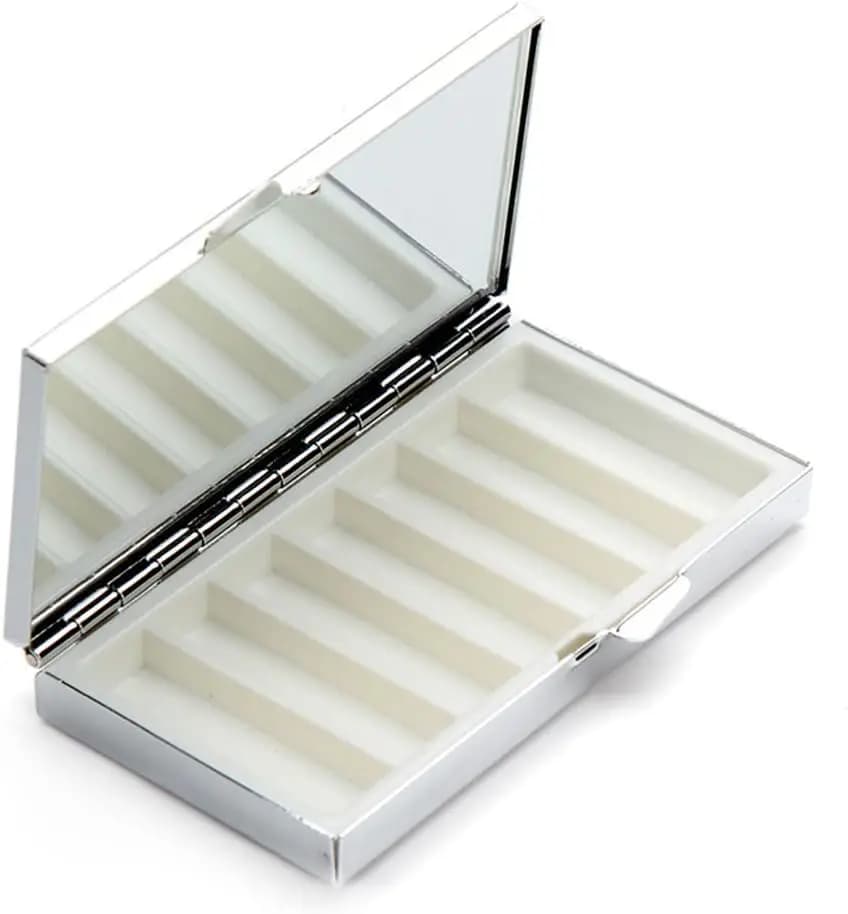 Sublimation Blank Print 7 Compartmen Pill Box Rectangular Metal Storage Box Manufacturers Supply Portable Mini One Week Pill Box