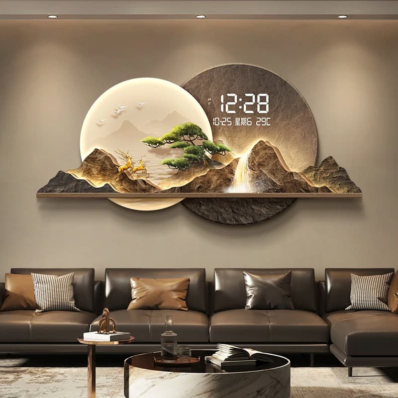 Nordic Modern Wall Watch Digital Luxury Big Size Creative Design Clock Wall Aesthetic Xenomorph Horloge Murale Room Decorations