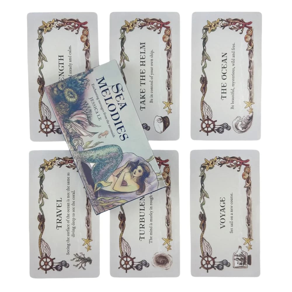 Melodie marine Carte Oracle Un mazzo da 40 messaggi delle sirene Tarocchi Visioni inglesi Divinazione Edizione Giochi da tavolo